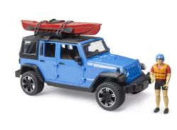 BRUDER - JEEP WRANGLER RUBICON UNLIMITED AVEC KAYAK ET KAYAKISTE #02529